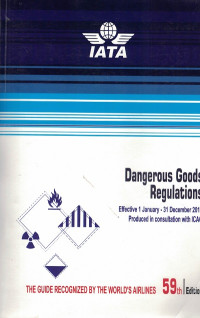 Image of Dangerous Goods Regulations Effective 1 January - 31 December 2018