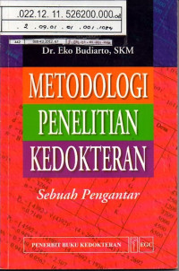 Image of Metodologi Penelitian Kedokteran